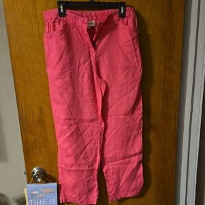 Jones New York Sport Pink Linen Pants Size 6: 0-6D